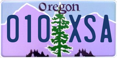 OR license plate 010XSA