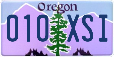 OR license plate 010XSI