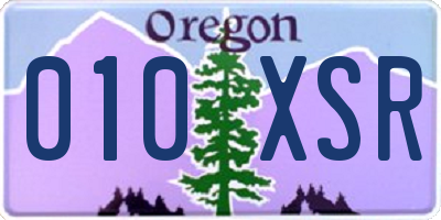 OR license plate 010XSR