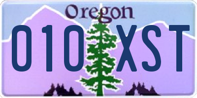 OR license plate 010XST