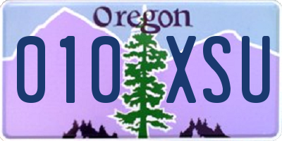 OR license plate 010XSU