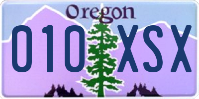 OR license plate 010XSX