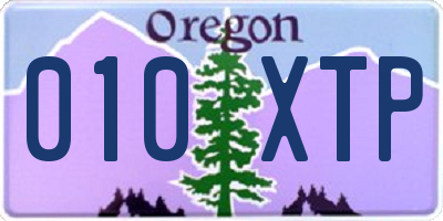OR license plate 010XTP