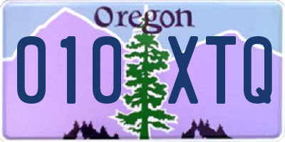 OR license plate 010XTQ