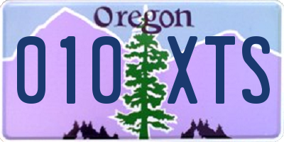 OR license plate 010XTS