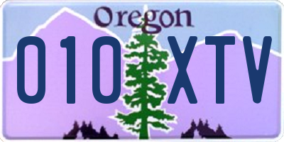 OR license plate 010XTV