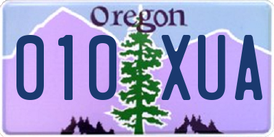 OR license plate 010XUA