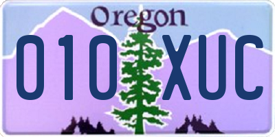 OR license plate 010XUC