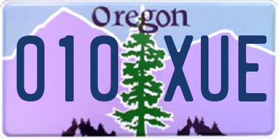 OR license plate 010XUE