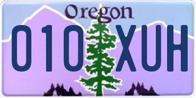 OR license plate 010XUH