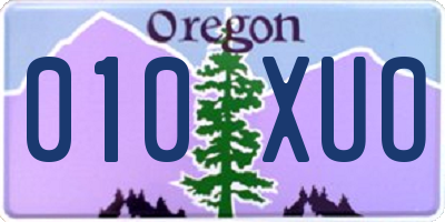 OR license plate 010XUO