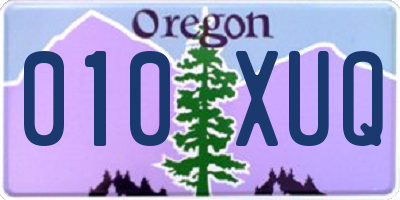 OR license plate 010XUQ