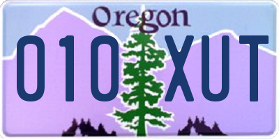 OR license plate 010XUT