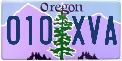 OR license plate 010XVA