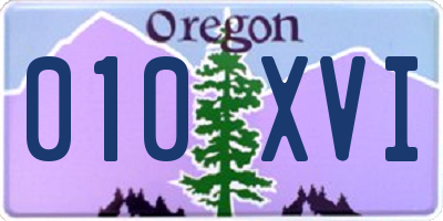 OR license plate 010XVI