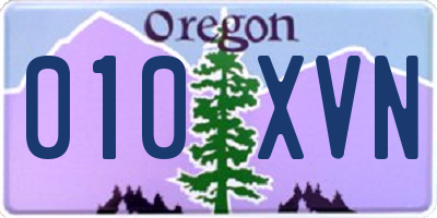 OR license plate 010XVN