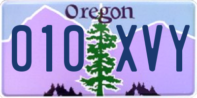 OR license plate 010XVY