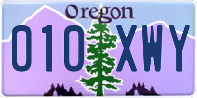 OR license plate 010XWY