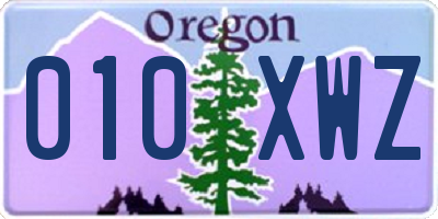 OR license plate 010XWZ