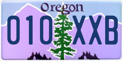 OR license plate 010XXB