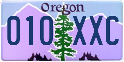OR license plate 010XXC
