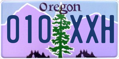 OR license plate 010XXH