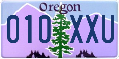 OR license plate 010XXU