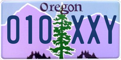 OR license plate 010XXY