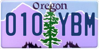 OR license plate 010YBM