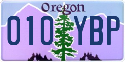 OR license plate 010YBP