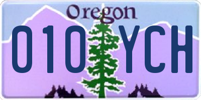 OR license plate 010YCH