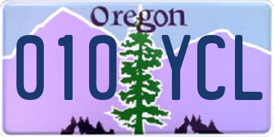 OR license plate 010YCL