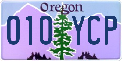 OR license plate 010YCP