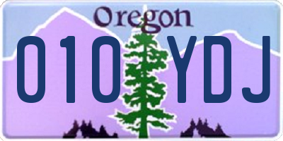 OR license plate 010YDJ