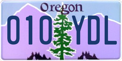 OR license plate 010YDL