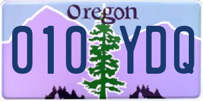 OR license plate 010YDQ
