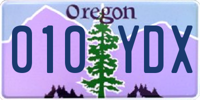 OR license plate 010YDX