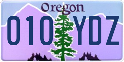 OR license plate 010YDZ