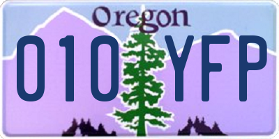 OR license plate 010YFP