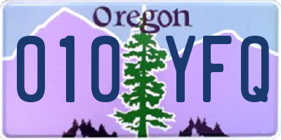 OR license plate 010YFQ