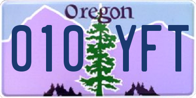 OR license plate 010YFT