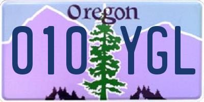 OR license plate 010YGL