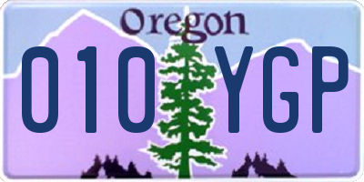 OR license plate 010YGP