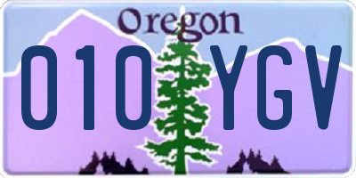 OR license plate 010YGV