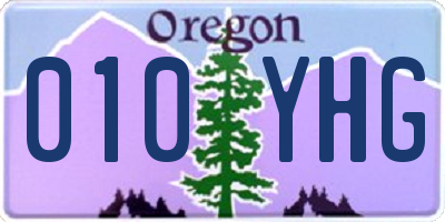 OR license plate 010YHG