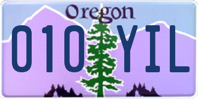 OR license plate 010YIL