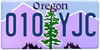 OR license plate 010YJC