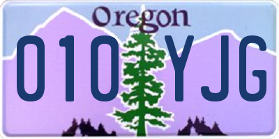 OR license plate 010YJG