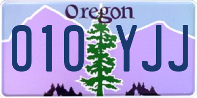 OR license plate 010YJJ