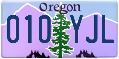 OR license plate 010YJL